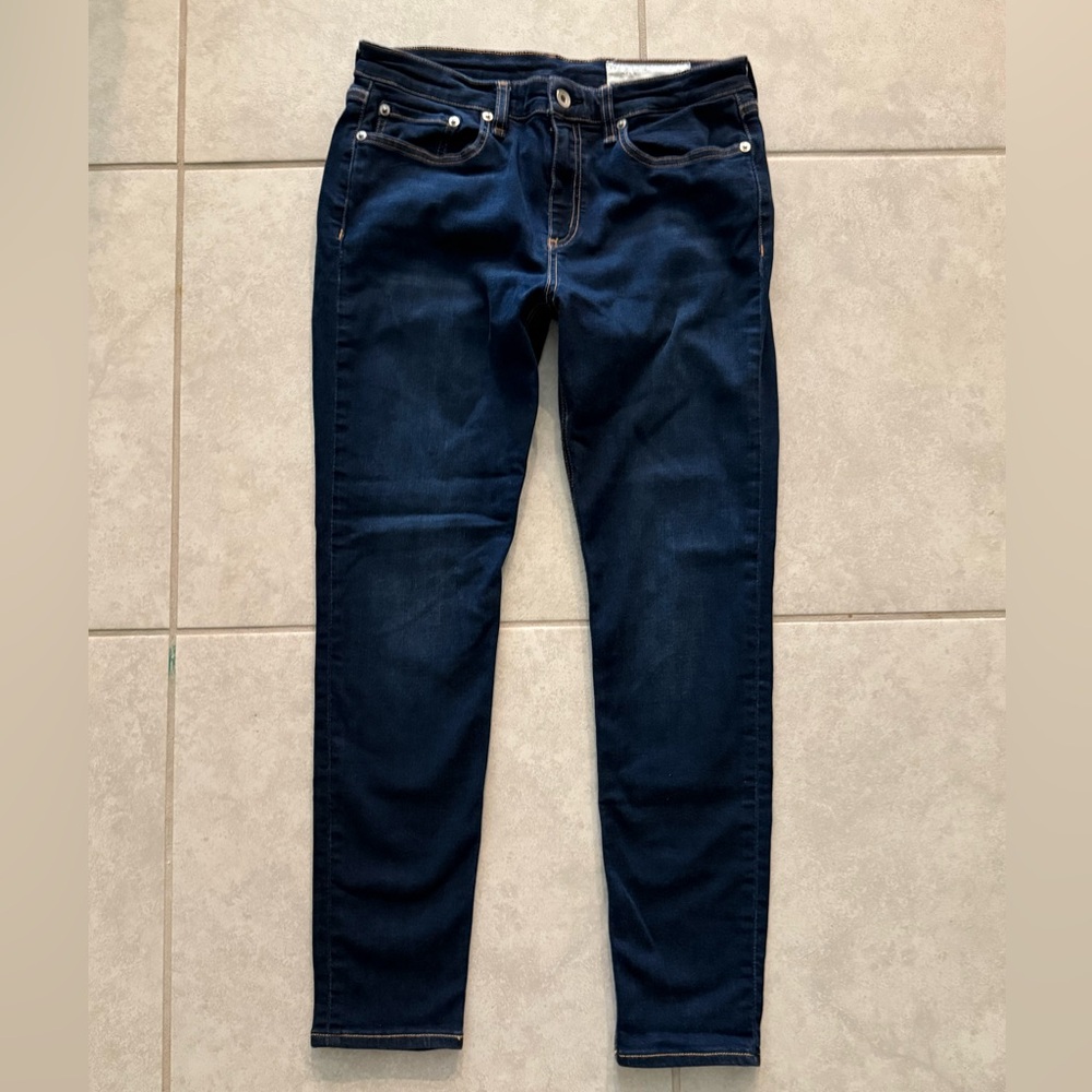 Rag & Bone Caite Mid Rise Dark Blue Denim Jeans